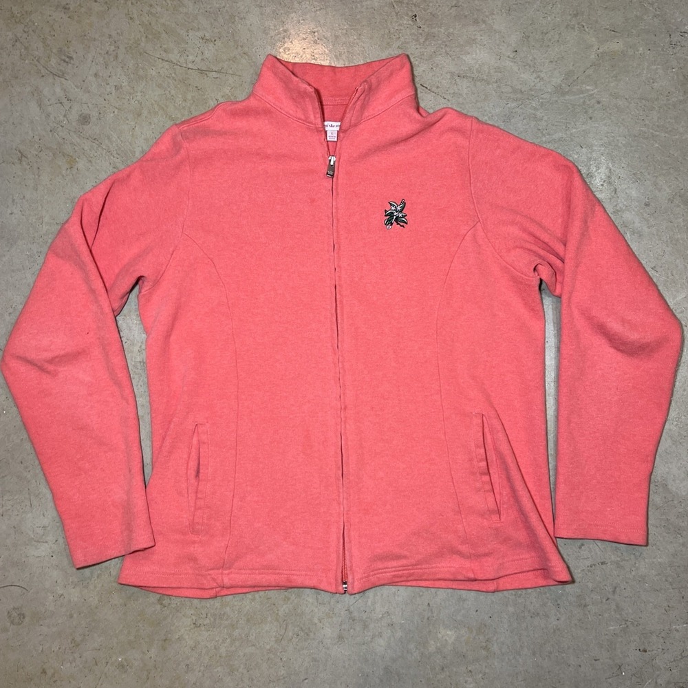 Peter Millar Jacket Women Large Salmon Crown Comfort Full Zip Laurel Valley Golf